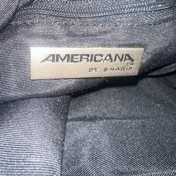 Americana by Sharif Metallic Gray Leather Shoulder Crossbody Bag Slouchy Chic - Picture 15 of 16